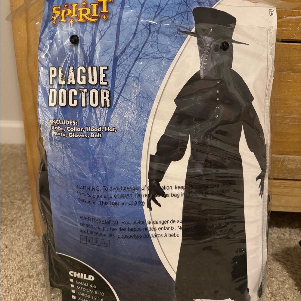 Spirit Kids Plague Doctor Costume - Black